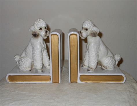 Lefton French Poodle Bookends 50s Lefton Figurines Lefton French