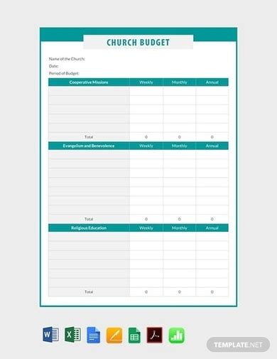 Church Budget Worksheet 10 Examples Format Pdf Examples