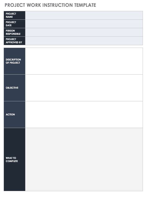 Free Work Instruction Templates Smartsheet 2022