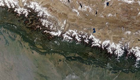 Large Detailed Satellite Map Of Nepal Nepal Asia Mapsland Maps