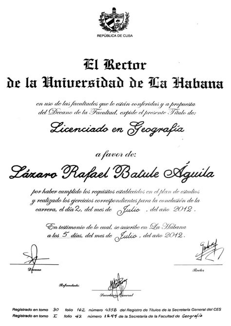 Certificados Lazaro Batule