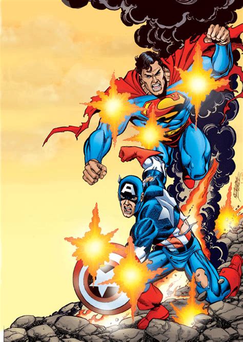 Captain America And Superman Comic Art Community Gallery Of Comic Art