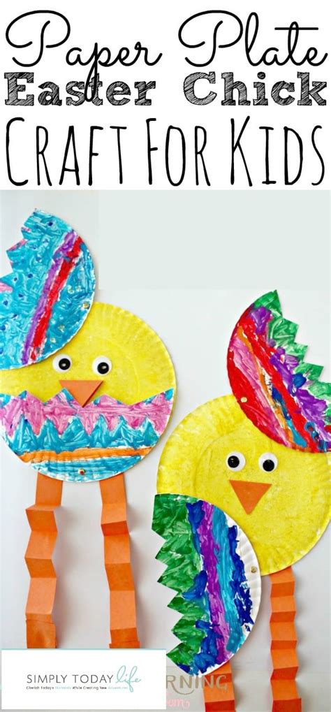 Paper Plate Easter Chick Kids Craft Simply Today Life