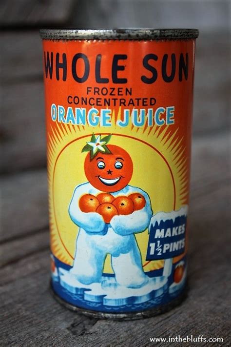 Awesome Vintage Whole Sun Florida Orange Juice Tin Orange Juice