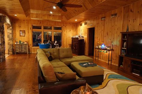 Knotty Pine Living Room All Is Calm Before New Years Eve Guests