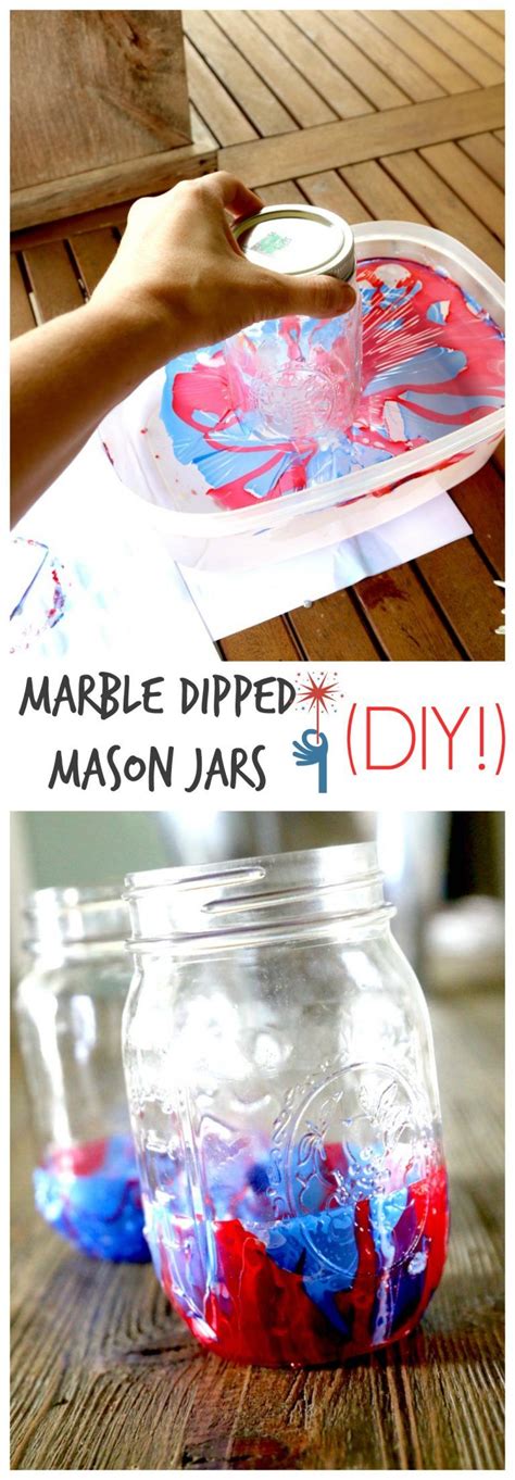 Marble Dipping Mason Jars Super Easy Marble Dip Diy Momdot Jar