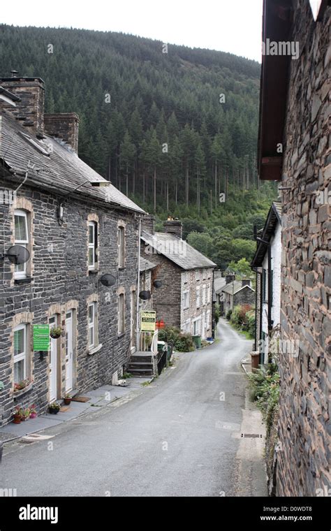 Houses In The Village Of Corris Wales Stock Photo Alamy