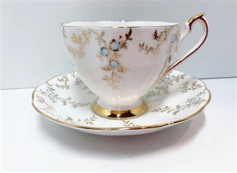 Crown Tea Cup And Saucer English Bone China Cups Floral Teacups Antique Tea Cups Vintage