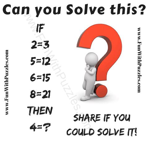 Fun Maths Logical Puzzle Question And Answer For Students