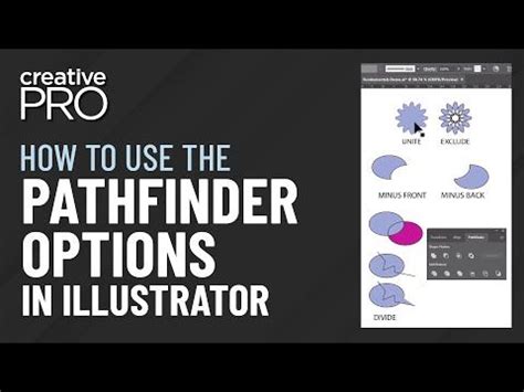 Illustrator How To Use The Pathfinder Options Video Tutorial