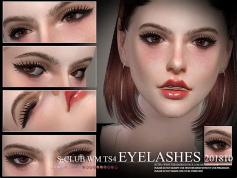 S Club Wm Ts4 Eyelashes 201702 The Sims 4 ของเสริม Facebook Images