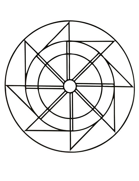Cute And Simple Anti Stress Mandala Mandalas With Geometric Patterns