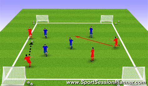 Footballsoccer Conditioned Game Passing And Receiving Technique Technical Passing