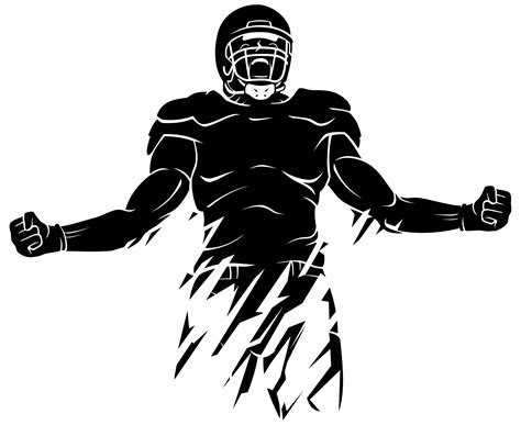 Football Player Sitting Svg