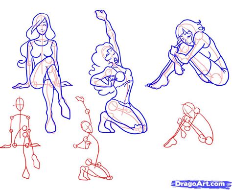 How To Draw Female Figures Female Figures Step By Step
