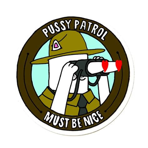 Rip N Dip Pussy Patrol Sticker 3 X 3 Buy Stickers Calstreets