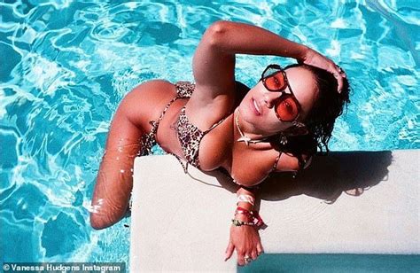 Vanessa Hudgens Sizzles In A Leopard Print Bikini At The Pool In Vanessa Hudgens Bikinis