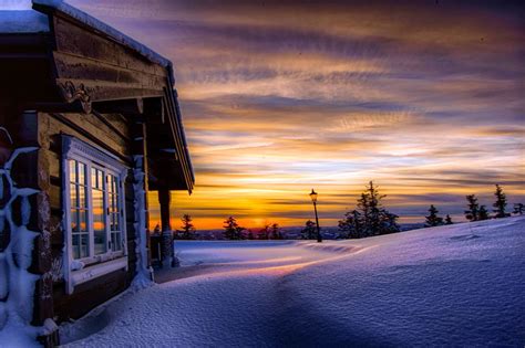 Cabin Sunset Wallpapers Wallpaper Cave