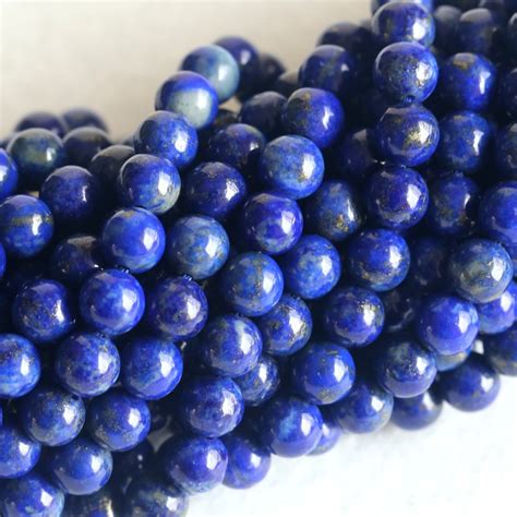 Wholesale Natural Genuine Dark Blue Lapis Lazuli Round Loose Beads 4