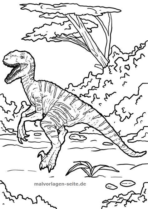 Malvorlagen dinosaurier kostenlos ausdrucken und ausmalen ausmalbilder malvorlagen für kinder und erwachsene gratis online in malbuch qualität. Malvorlage Velociraptor | Dinosaurier - Kostenlose ...