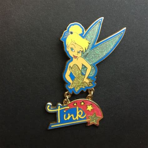 Tinker Bell Tink With Wand Glitter Dangle Disney Pin EBay