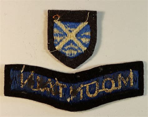 52nd Lowland Division Ww2 Embroidered Formation Sign Badge — Lot No