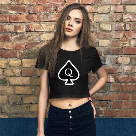 qos t shirt crop top cuckold queen of spades for women lifestyle swingers bbc ebay