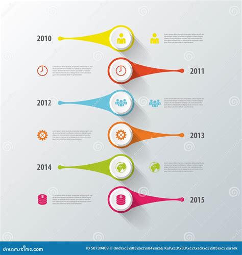 Infographic Timeline Design Modern Template Vector Stock Vector