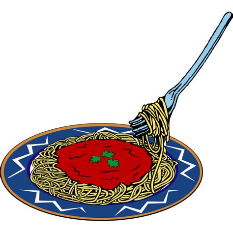 Vector Clip Art Of Spaghetti And Sauce Serving Free Svg
