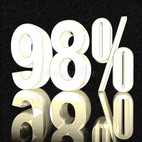 98 98 Percent As A 3d Illustration 3d Rendering Stock Illustration