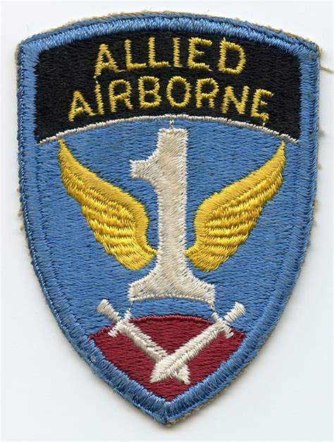 Beautiful And Bright Wwii Us Army 1st Allied Airborne Shoulder Patch