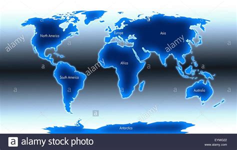 Mapa De Los 7 Continentes Del Mundo Canvas Woot