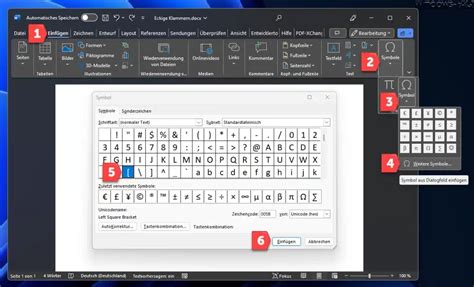 Eckige Klammern In Word Und Excel Windows Faq