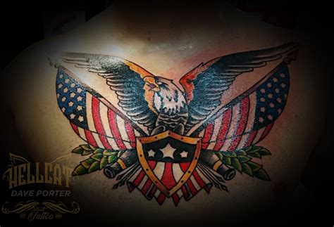 Daveporterchest Eagle Traditional Eagle Color America Shield Army