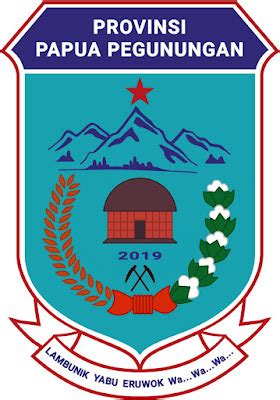 Logo Lambang Provinsi Papua Pegunungan Latar Background Putih