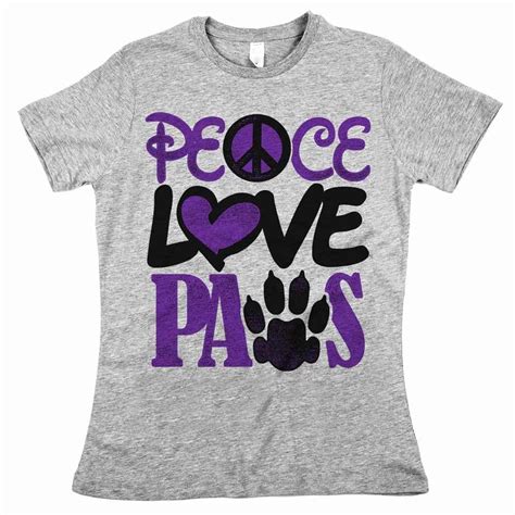 Peace Love Paws Peace And Love Tees T Shirts For Women