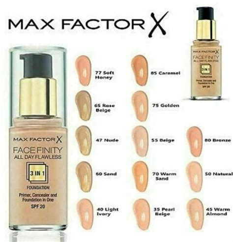 max factor facefinity 3in1 all day flawless foundation 30ml spf20 newandsealed ebay