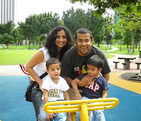 Author Chetan Bhagat With Wife Anusha Bhagat And Sons Shyam Bhagat