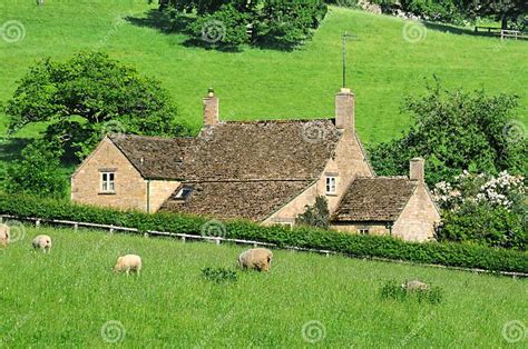 Farmhouse In English Countryside Of Cotswolds Stock Photo Image Of