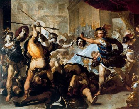 Perseus Fighting Phineus And His Companions 1670 Oil On Canvas 285 ×