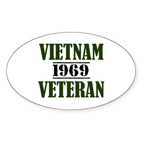 Cafepress Vietnam Veteran 69 Sticker Oval
