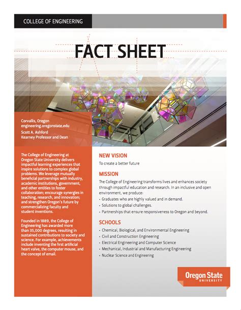 Improving processes in a specific location or field. Fact Sheet | College of Engineering | Oregon State University