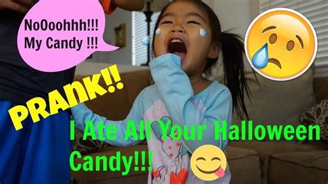 HALLOWEEN PRANK ~ I Ate All Your Candy! - YouTube