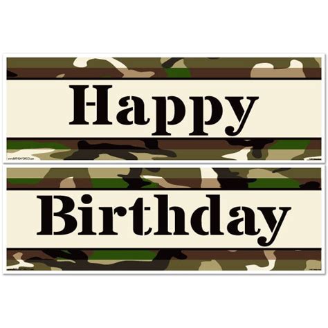 Camouflage Birthday Two Piece Banners 2 Ct Birthday Direct