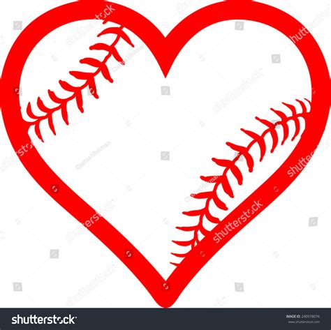 3 410 Baseball Heart Vector Images Stock Photos Vectors Shutterstock