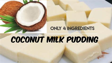 Coconut Milk Pudding Only 4 Ingredients Milk Pudding Coconut