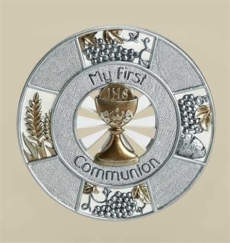 Blessed Sacrament My First Holy Communion Plaque Gold And Silver F