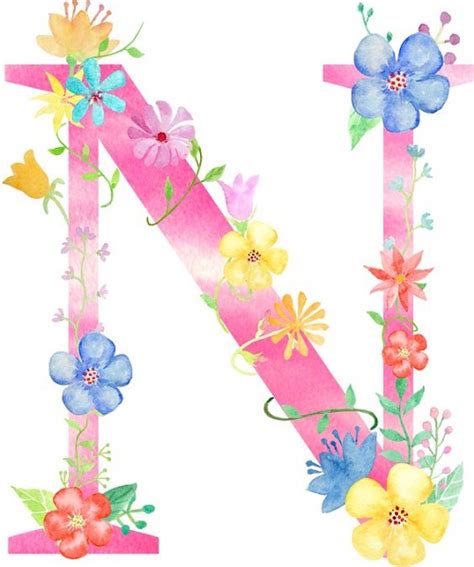 Abecedario De Con Flores Para Imprimir Y Decorar 52e Flower Alphabet