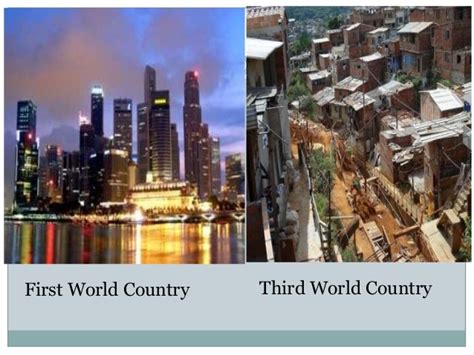 First World N Third World Comparison