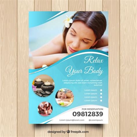 Spa Center Flyer With Different Treatments To Relaxing Spa Flyer